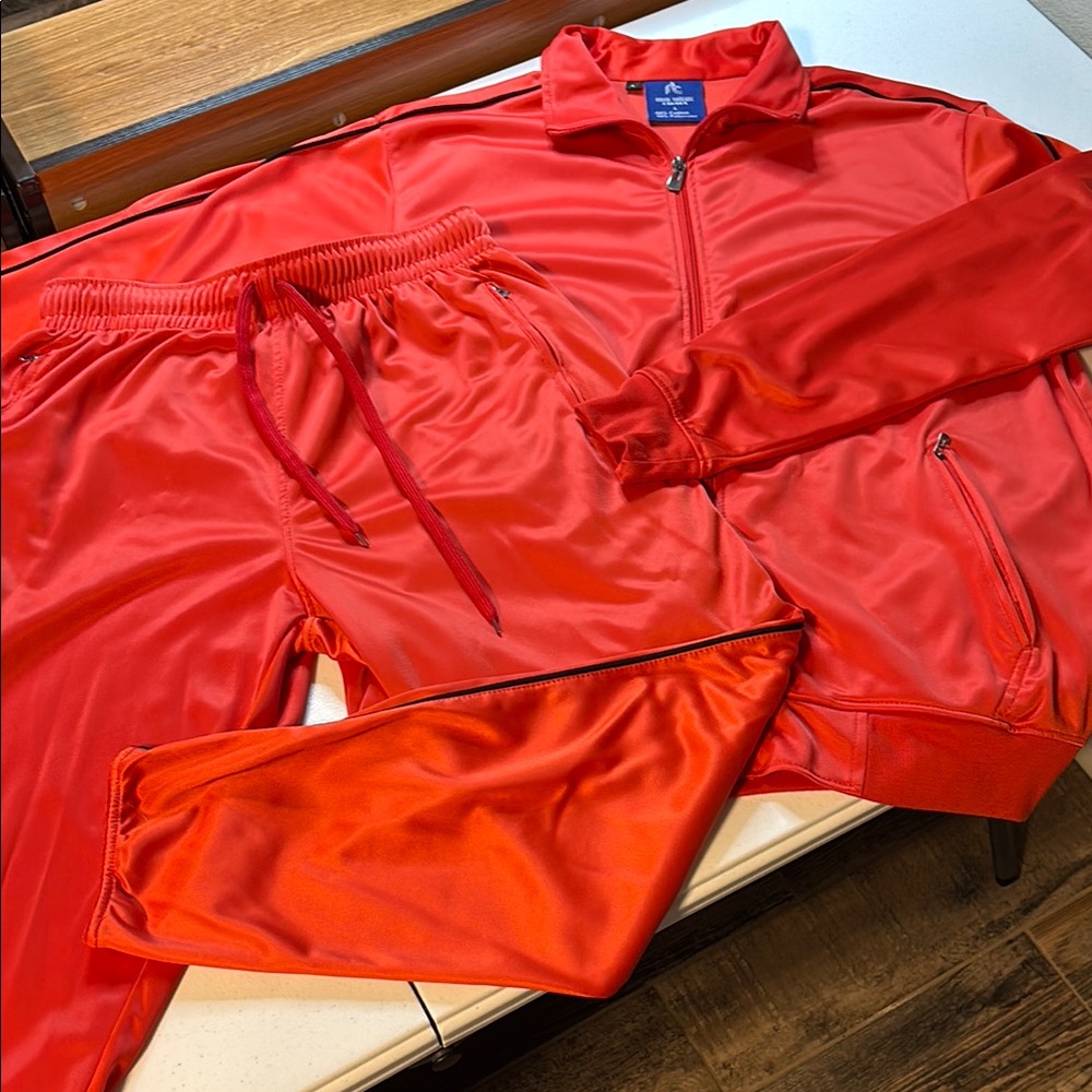 Men’s Retro Tracksuit Set Royal Threads Size Large Great Shape!